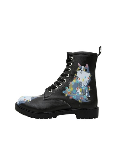 Kadın Vegan Deri Siyah Uzun Bot - Celebrate The Day Tasarım Multicolor