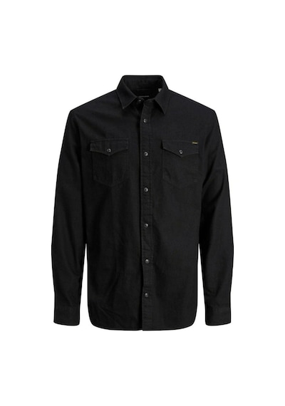 Jack & Jones Jack&jones 12138115 Jjesherıdan Shırt L/s Black Denım Erkek Gömlek Siyah