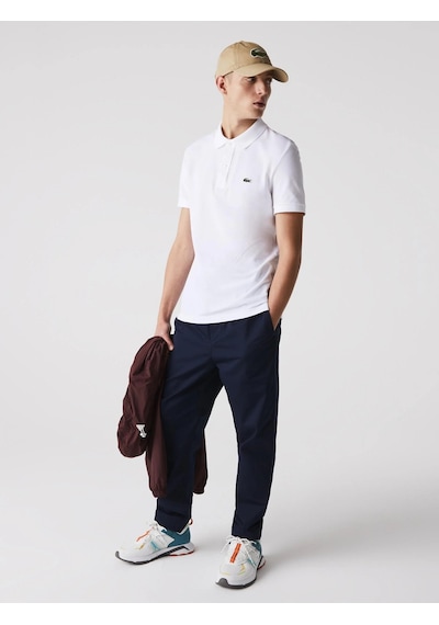 Lacoste Erkek Klasik Pike Kumaş Polo T-shirt Beyaz