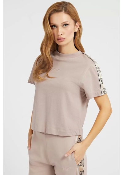 Guess Kadın Pembe Yanı Logolu Tşört Pembe