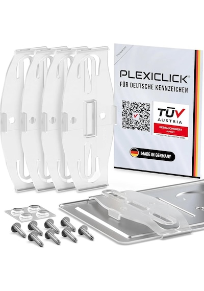 Plexiclick Görünmez Oto Plaka Tutucu Yeni Nesil, Reklamsız, Hayalet Plakalık