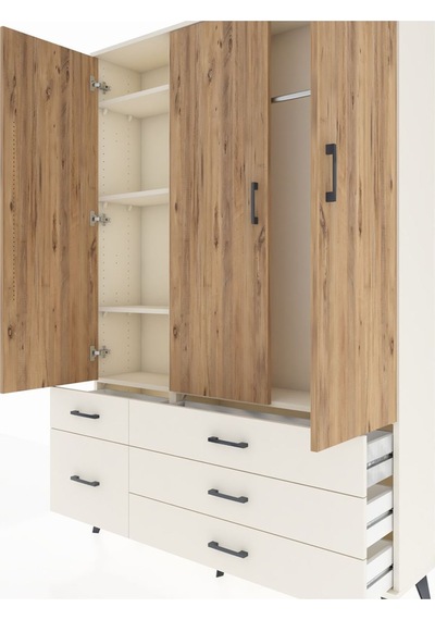 Arges Dolap 5 Raflı 5 Çekmeceli Tek Askılı 132x30x195 Aytaşı-çam/aytaşı Atlas Çam/aytası Arges Dolap 5 Raflı 5 Çekmeceli Tek Askılı 132x30x195 Aytaşı-çam/aytaşı Atlas Çam/aytası