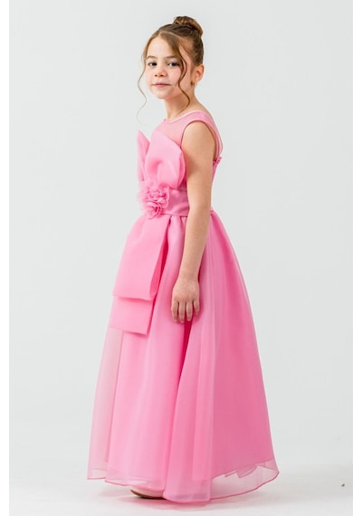 Mnk Baby & Kids Kız Çocuk Organze Tül Çiçek Ve Fiyonk Detaylı Gipe Sırtlı Prenses Abiye Elbise M00800 Pembe Mnk Baby & Kids Kız Çocuk Organze Tül Çiçek Ve Fiyonk Detaylı Gipe Sırtlı Prenses Abiye Elbise M00800 Pembe