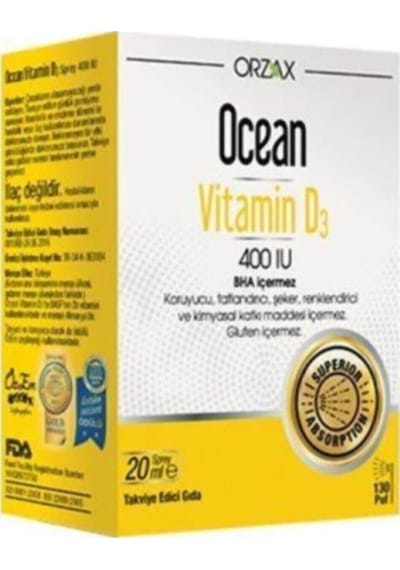 Ocean Vitamin D3 400 Iu Oral Sprey 20 Ml