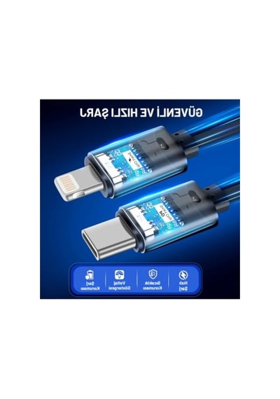 66w Hızlı Araç Çakmaklık Şarj Aleti, Kablolu Type-c Ve Lightning
