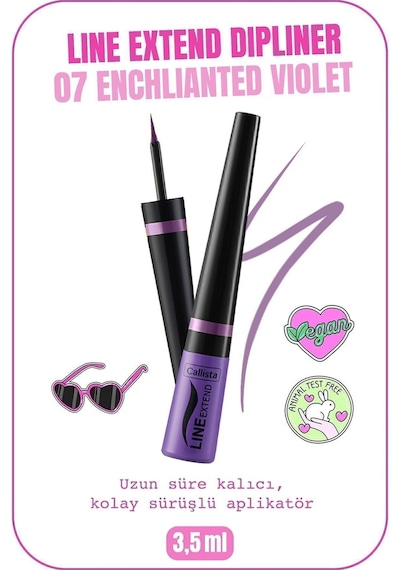 Callista Line Extend Dipliner Uzun Süre Kalıcı - 07 Enchanted Violet - Lila
