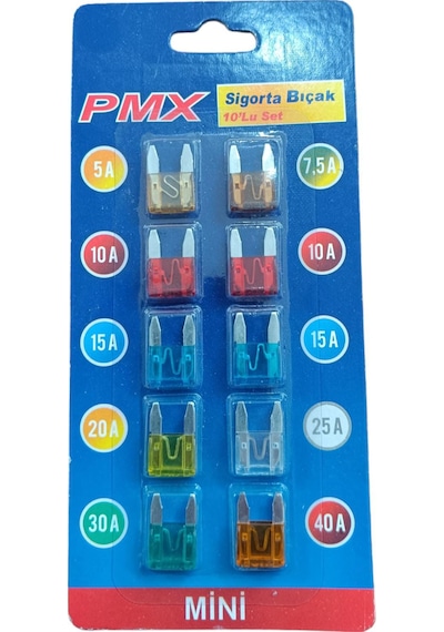 Mini Bıçak Sigorta 10'lu Set Diğer