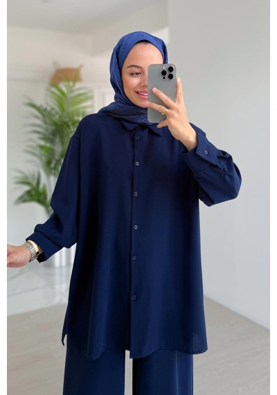 Kahijab Pearly Takım - Lacivert Lacivert