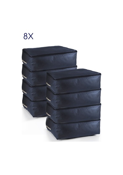 8'li Set 53x44x20 Cm Home Organizer Çekyat & Baza Altı Düzenleyici Hurç Lacivert