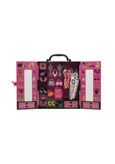 Beauty Sonsuz Hareket Bebekli Aksesuarlı Pembe Gardrop