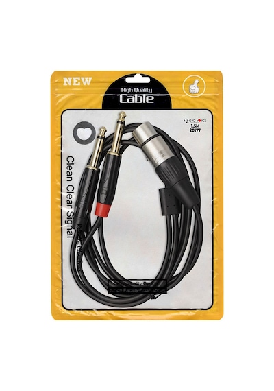 150cm Canon Xlr Dişi To 2x6.3mm Mono Erkek Çivi Jack Ses Kablosu