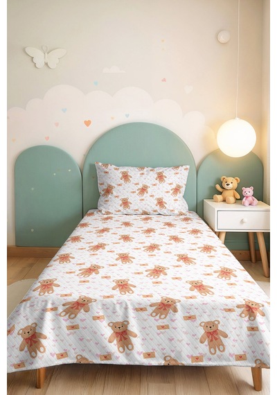 Evimde Bambaşka Ayıcıklı Pembe Kız Çocuk Pike Takımı - Kalpli Bej Bebek Odası Mevsimlik Yatak Örtüsü - 160x220 CM Evimde Bambaşka Ayıcıklı Pembe Kız Çocuk Pike Takımı - Kalpli Bej Bebek Odası Mevsimlik Yatak Örtüsü - 160x220 CM