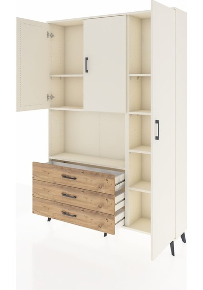 Arges Dolap 7 Raflı 3 Çekmeceli 3 Kapaklı 132x30x195 Aytaşı-aytaşı/çam Aytası/atlas Çam Arges Dolap 7 Raflı 3 Çekmeceli 3 Kapaklı 132x30x195 Aytaşı-aytaşı/çam Aytası/atlas Çam