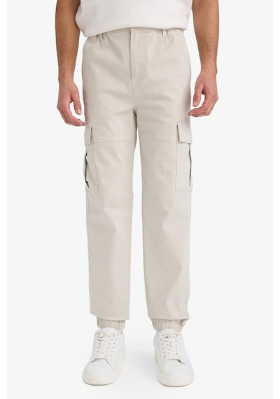 Defacto Regular Jogger Kargo Cepli Gabardin Pantolon C9163AX25SP Bej