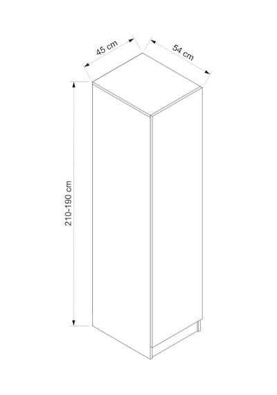 Minar Kale 1 Kapaklı Dolap İlkbahar Mebran 210cm - Antrasit/antrasit - Raflı Antrasit