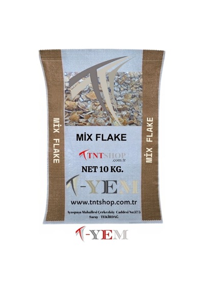 T-yem Mix Flake 10 Kg - Mısır Ve Arpa Ezme Flake Yem