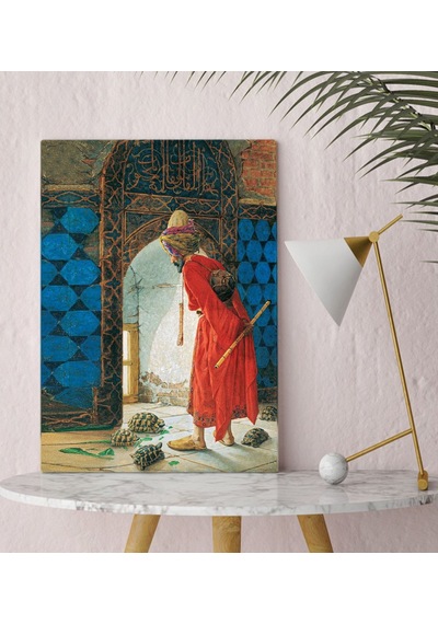 Bk Home Kaplumbağa Terbiyecisi Tasarımlı Kanvas Tablo 30x50cm-1 Bk Home Kaplumbağa Terbiyecisi Tasarımlı Kanvas Tablo 30x50cm-1