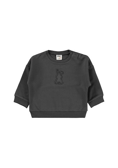 Civil Baby Tavşan Baskılı Basic 6-18 Ay Takım - Gri Antrasit