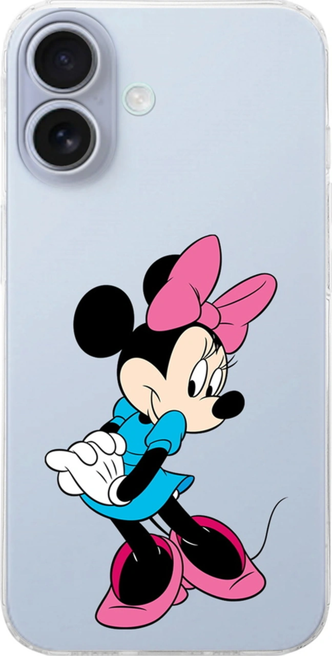 Apple Uyumlu iPhone 17 İle Kamera Çevresi Açık Minnie Mouse 7 Baskılı Şeffaf Kılıf