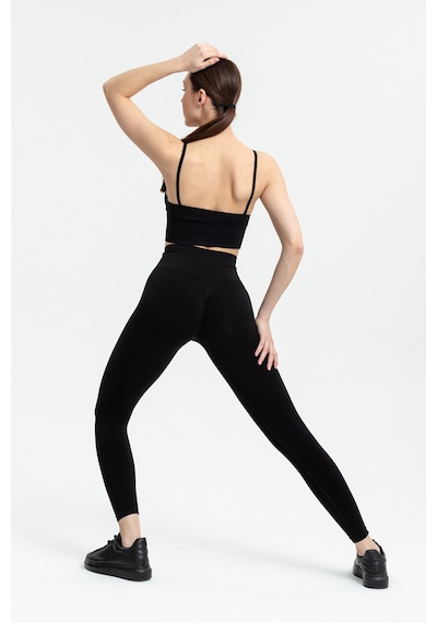 Gymhams Siyah Kalçası Büzgülü Ve Ekstra Push Up Seamless Yüksek B Siyah