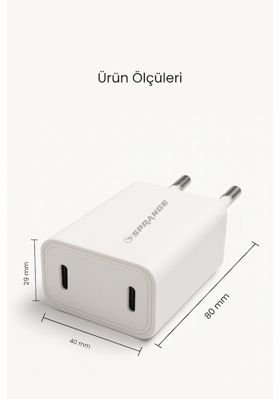 Dünya'da İlk Tek Adaptör Çift Giriş 27w Lightning To Type-c Pd Girişli Hızlı Şarj Cihazı