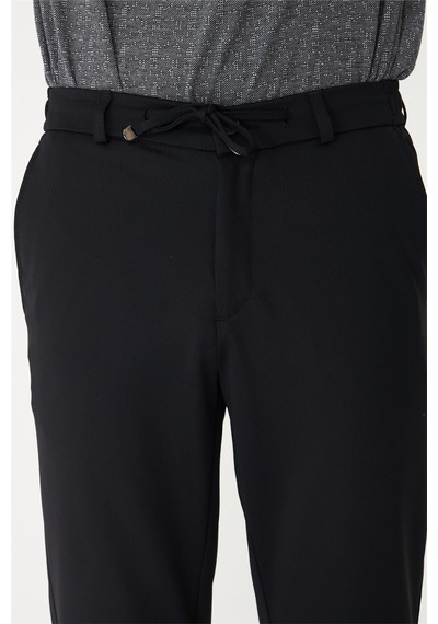 Siyah Modern Kesim Minimal Form Smart Casual Pantolon Siyah
