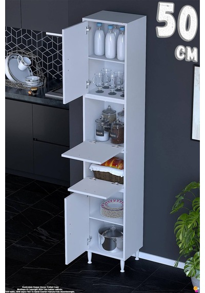 Derin 50 Cm 4 Kapaklı Çok Amaçlı Organizer Mutfak Kiler Dolabı Banyo Çocuk Odası Boy Dolabı Beyaz Derin 50 Cm 4 Kapaklı Çok Amaçlı Organizer Mutfak Kiler Dolabı Banyo Çocuk Odası Boy Dolabı Beyaz