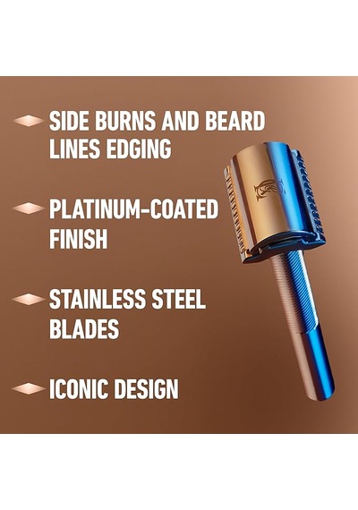 King C. Gillette Krom Kaplama Saplı Tıraş Bıçağı + Jilet 5'li