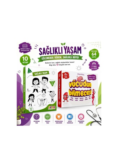 Model Sağlıklı Yaşam Macera Seti 10 Kitap Çocuk Sağlık Hikâyeleri