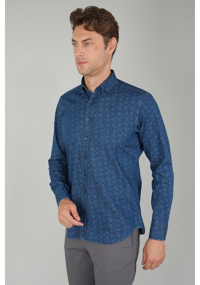 Bisse Uzun Kollu Lacivert Denim Desenli Erkek Gömlek Gmjean252170 D39 Lacivert Bisse Uzun Kollu Lacivert Denim Desenli Erkek Gömlek Gmjean252170 D39 Lacivert