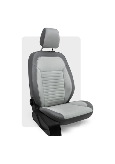 Otexo Highline Taytüyü Hafif Ticari Arka 2+1 Airbag Uyumlu Universal Oto Koltuk Kılıfı Gri - Füme