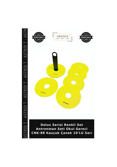 Delux Serisi Renkli Set Antrenman Seti Okul Gereci Cnk-88 Kauçuk Çanak 10'lu Sarı