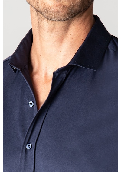 Tudors Modern Slim Fit Dar Kesim Düz Erkek Gömlek-24098 Lacivert