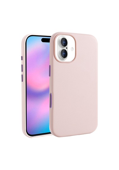 Apple Uyumlu iPhone 17 Kılıf M-safe Şarj Özellikli Pu Deri Görünümlü Zore Kupra Kapak Pembe