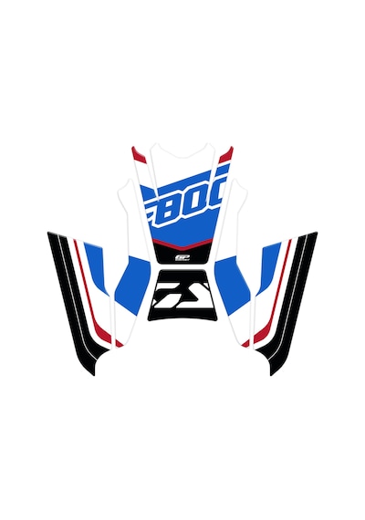 GP Kompozit BMW F 800 GS 2024 Uyumlu Tank Pad Seti Mavi-Kırmızı