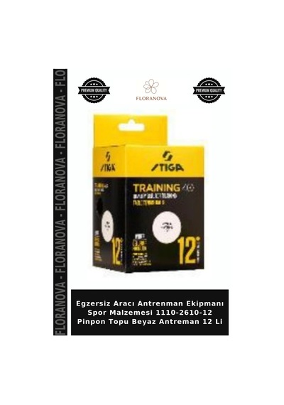 Egzersiz Aracı Antrenman Ekipmanı Spor Malzemesi 1110-2610-12 Pinpon Topu Beyaz Antreman 12 Li