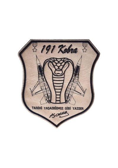 191 Filo Tarihi Yaşadığımız Gibi Yazdık Deri Peç - Arma - Askeri Patch Çok Renkli