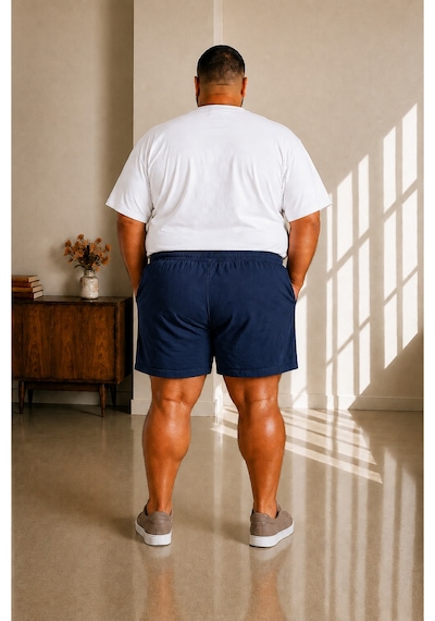 Sngl Tekstil Erkek Büyük Beden Şort 3xl 4xl 5xl 6xl 7xl 8xl 9xl Lacivert
