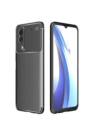 Smcase Vivo Y53s 4g Kılıf Kamera Korumalı Negro Karbon Silikon Siyah