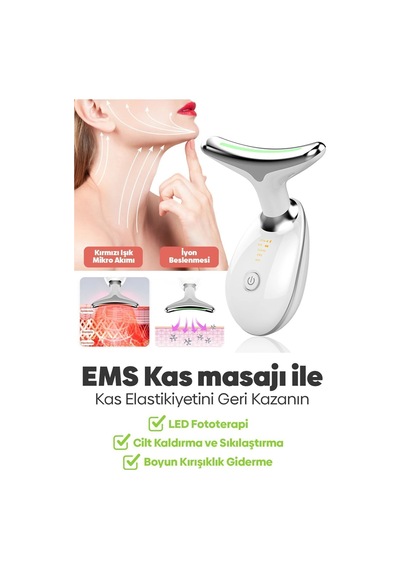Pro 3 Programlı Yüz Ve Boyun Kırışıklık Karşıtı Ve Giderici Ems Güzellik Cihazı