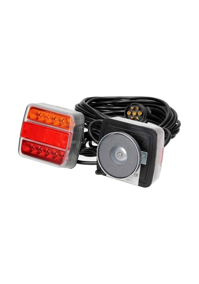 Led Römork Stop Lambası 7 Pin Set Mıknatıslı 7,5m - 12v-87