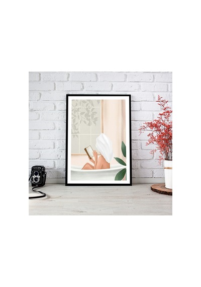 Tek Parça Çerçeve Görünümlü Ahşap Mdf Poster Tablo Wm Tek0394 Mdf Krem Çerçevesiz