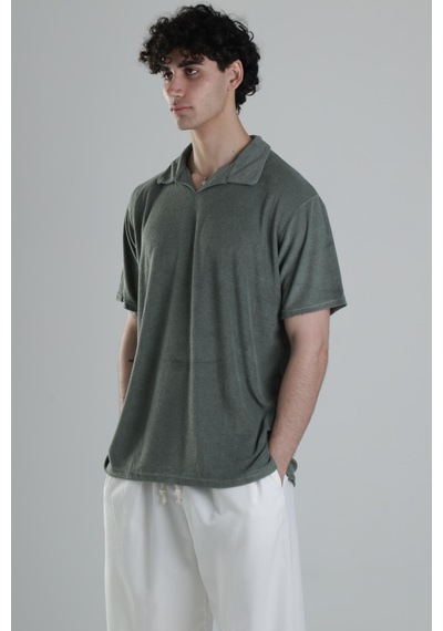 Cocopelli Yazlık Havlu Kumas T-shirt Coc1838 Haki