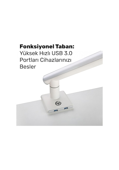 Std49012uw 17"-32" Ultra Slim Alüminyum Monitör Kolu, 2xusb Portlu Amortisörlü Vesa Tutucu, Ergonomik 360 Pivot 9kg