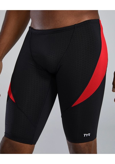 Tyr Durafast Elite Erkek Jammer Mayo - Hexa Siyah - Kırmızı