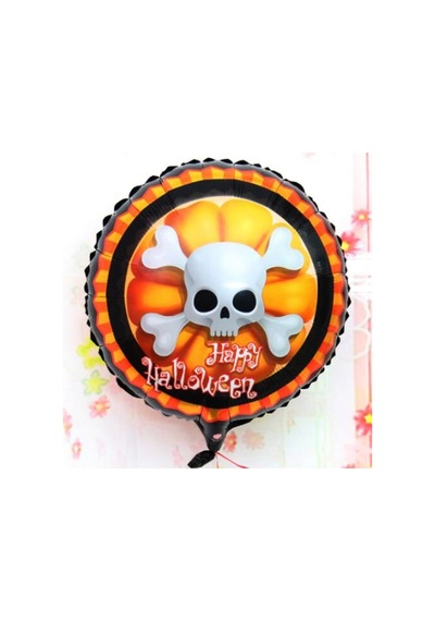 Halloween İskelet Kuru Kafa Folyo Balon 18 İnç Bx40 Çok Renkli