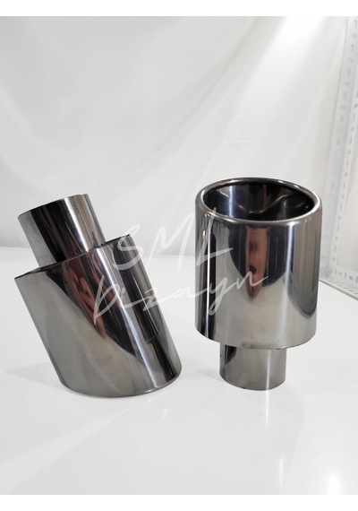 100 mm Kesik Egzoz Ucu 2 Adet 100lük Egzos-Egsoz-Eksoz-Ekzoz Ucu