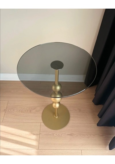 Galaxy Model Maat Gold Metal Yan Sehpa Temperli Cam Füme