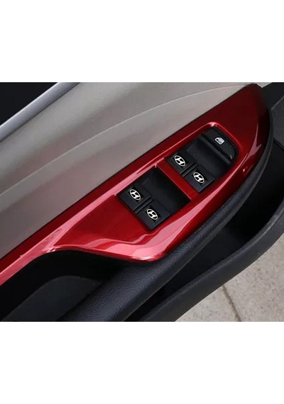 Hyundai Cam Açma Jant Torpido Direksiyon Metal Sticker Logo Seti
