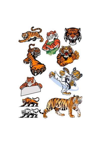 Kaplan Sticker Set -1 9 Parça Telefon, Tablet, Defter, Laptop Sticker